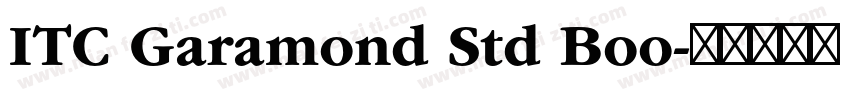 ITC Garamond Std Boo字体转换